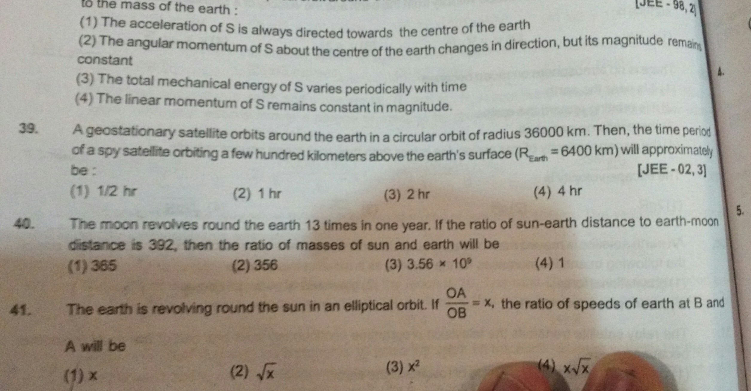 Question image for Please give me an answer to question number forty